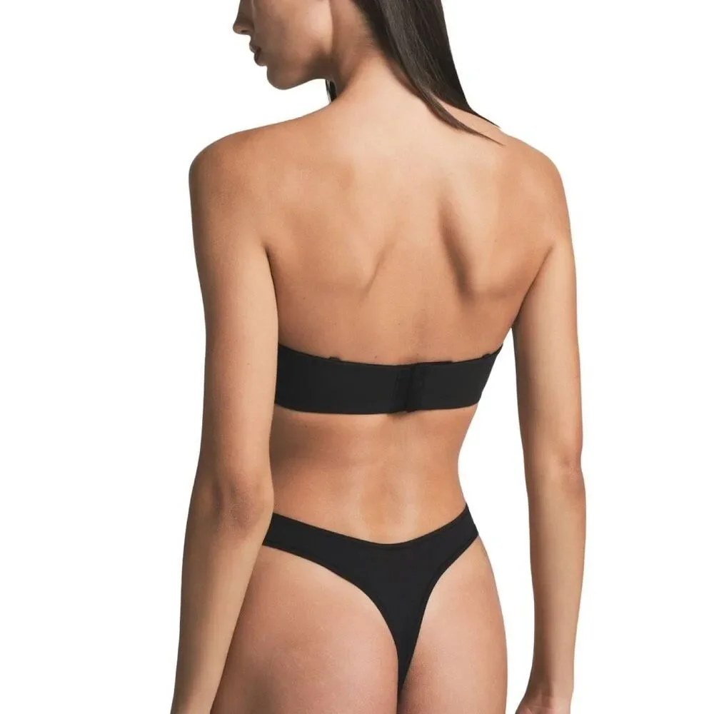 SKIMS Fits Everybody Strapless Bra - Size 32B - Onyx - Picture 5 of 8